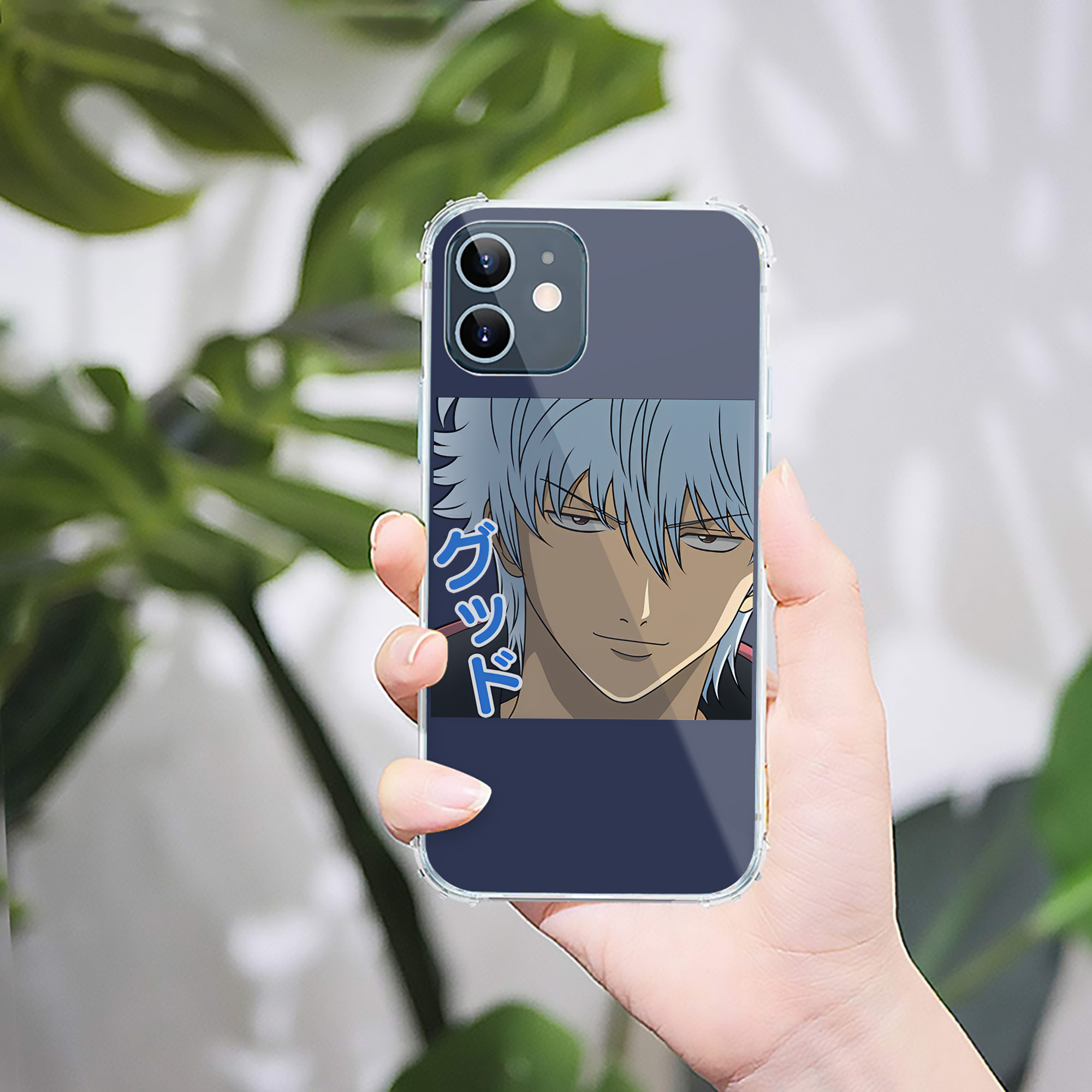 （画像用） ぎんたま 坂田銀時（さかたぎんとき） 神楽 志村新八（しむら しんぱち） GINTAMA Sakata Gintoki Kagura Shimura Shinpachi 【iPhone 12シリーズ対応】透明スマホケース（クリアソフトケース）